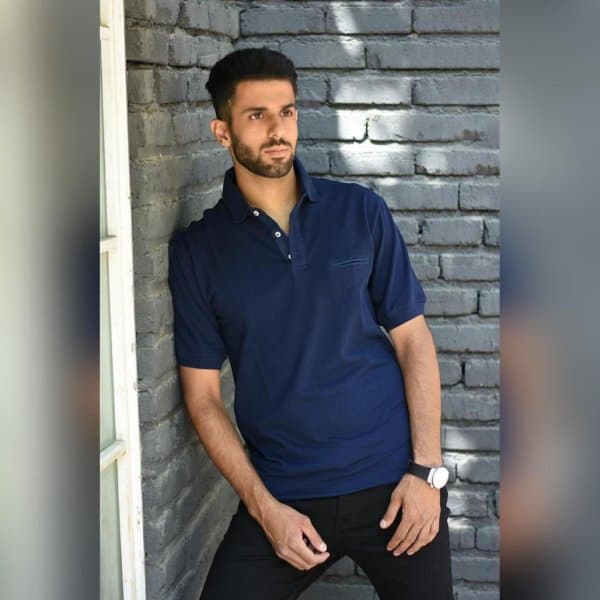 پولوشرت سه دکمه یقه لاسکنه نا جنس کاربنی پک 24 عددی - تصویر 1