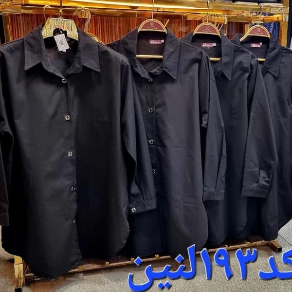 مانتو لنین مشکی - تصویر 1