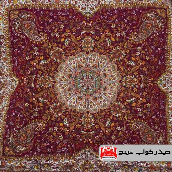 لحاف کرسی خاتون زرشکی(پشمی و دست دوز) - تصویر 2