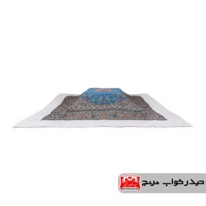 لحاف کرسی درباری فیروزه ای(پشمی و دست دوز)