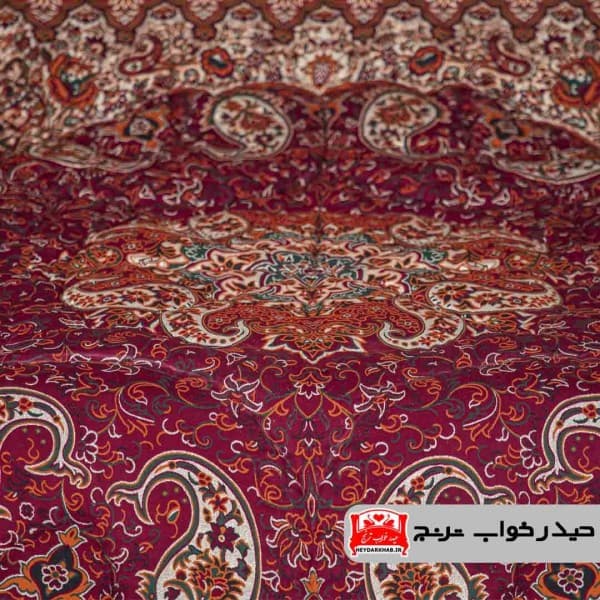 لحاف کرسی درباری زرشکی(پشمی و دست دوز) - تصویر 2