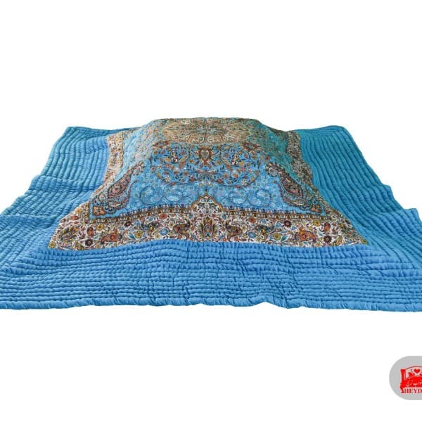 لحاف کرسی کلاسیک خاتون فیروزه ای(دست دوز) - تصویر 2