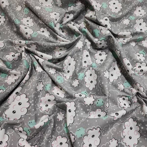 پارچه ملحفه طرح ابری مهربان عرض 2 متر - تصویر 1
