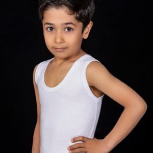 زیر پوش پسرانه رکابی سفید