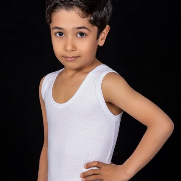 زیر پوش پسرانه رکابی سفید