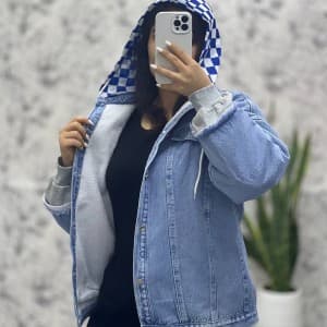 کت جین کلاه دار