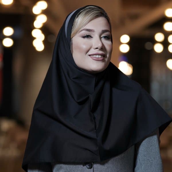 مقنعه تل دار باران دخت کد 3640 - تصویر 2