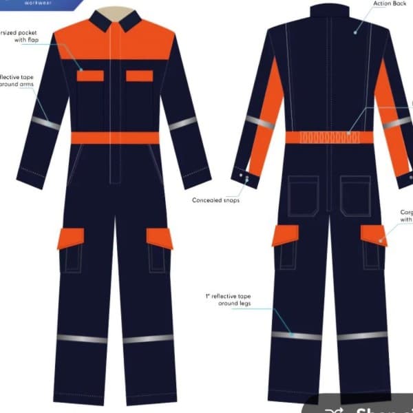 لباس کار یکسره در مدلهای متنوع با قابلیت گلدوزی و جاب برند شرکتی - تصویر 9