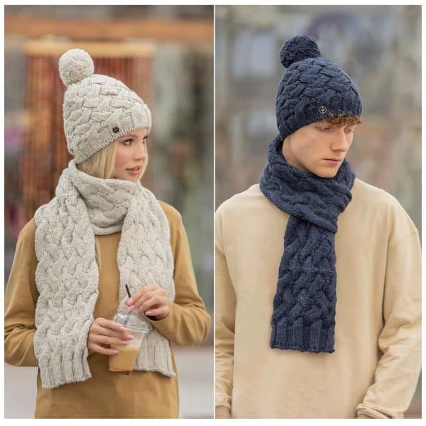 ست دو تیکه کلاه و شال آکرلیک اندلس - تصویر 1