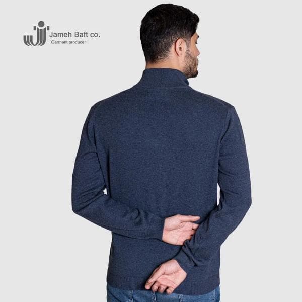پلیور بافت مردانه نیم زیپ - تصویر 2