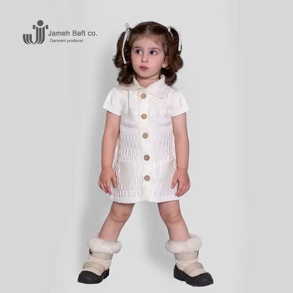 پیراهن بافت دخترانه - تصویر 1