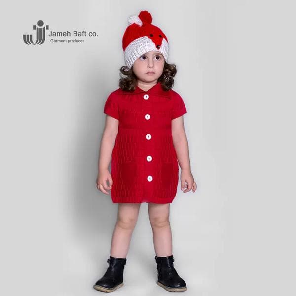 پیراهن بافت دخترانه - تصویر 1