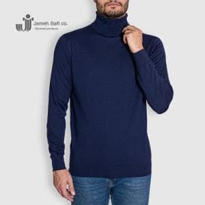 خرید عمده پلیور بافت یقه اسکی مردانه فورتیس - جامه بافت