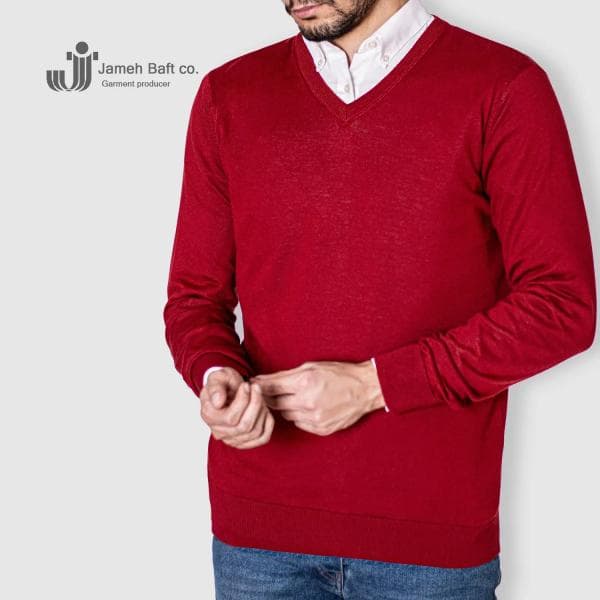 پلیور یقه هفت مردانه اکریلیک پنبه - تصویر 1