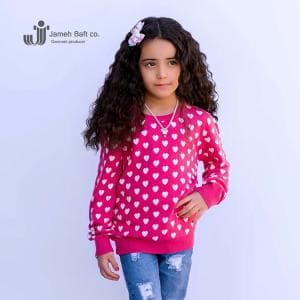 پلیور بافت دخترانه