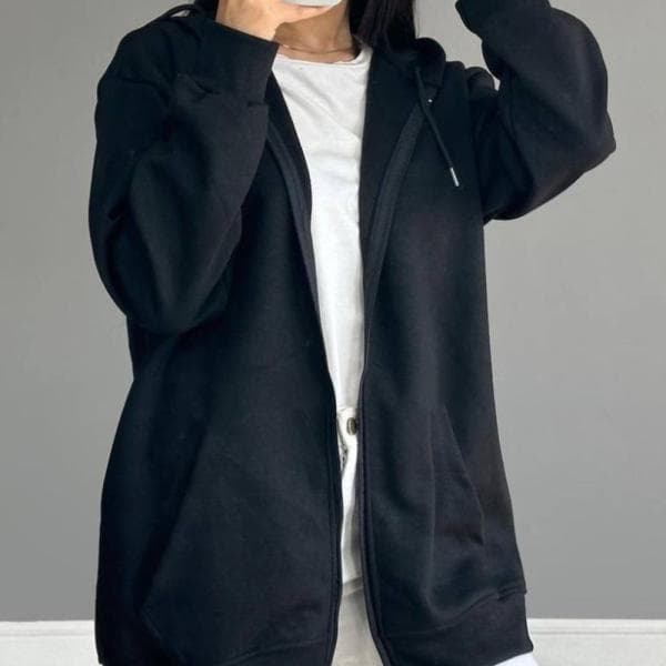 سویشرت ساده جیب کانگرو - تصویر 1