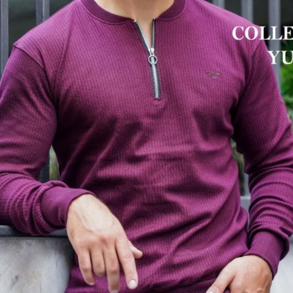 بلوز مردانه نیم زیپ - تصویر 3