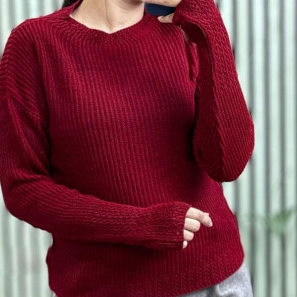 بلوز بافت فینگر دار - تصویر 5