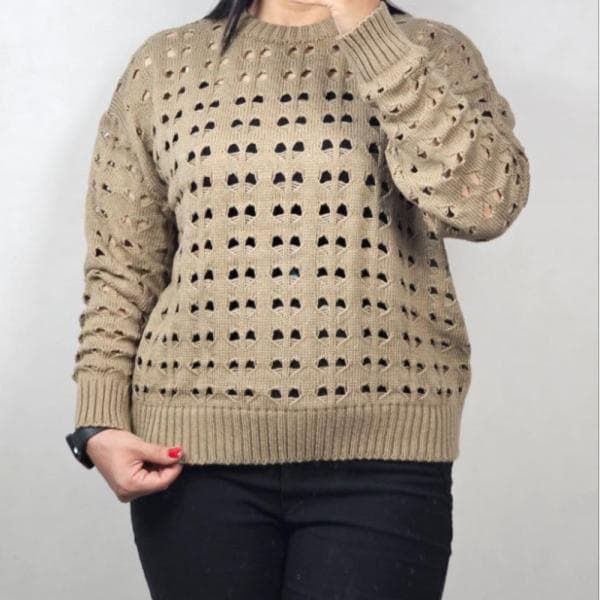بلوز ژور قلبی پایین کشباف کد 3034 - تصویر 3