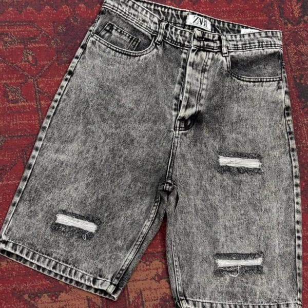 شلوارک جین مردانه پر - تصویر 1