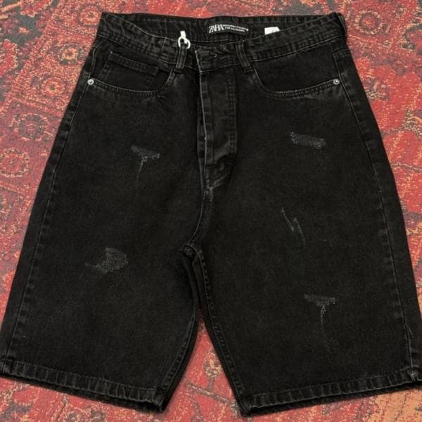 شلوارک جین مردانه پر - تصویر 2