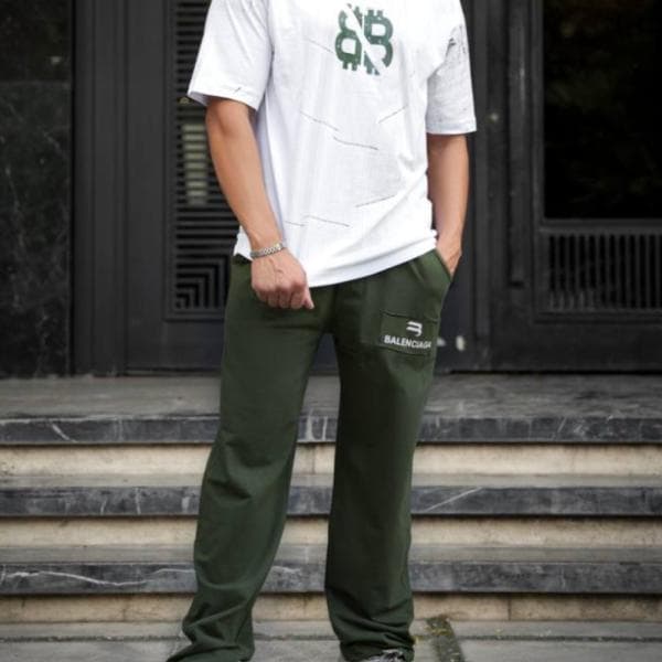 ست اسلش و تیشرت مردانه طرح بالنسیاگا - تصویر 3