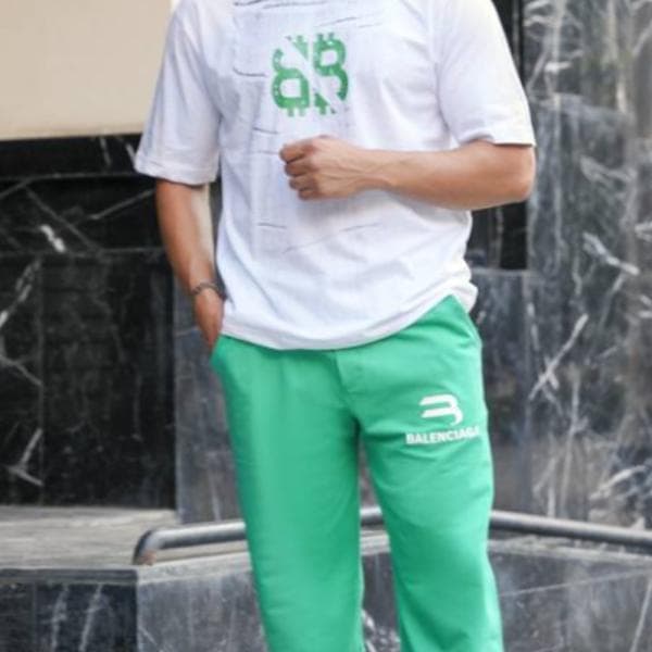 ست اسلش و تیشرت مردانه طرح بالنسیاگا - تصویر 4