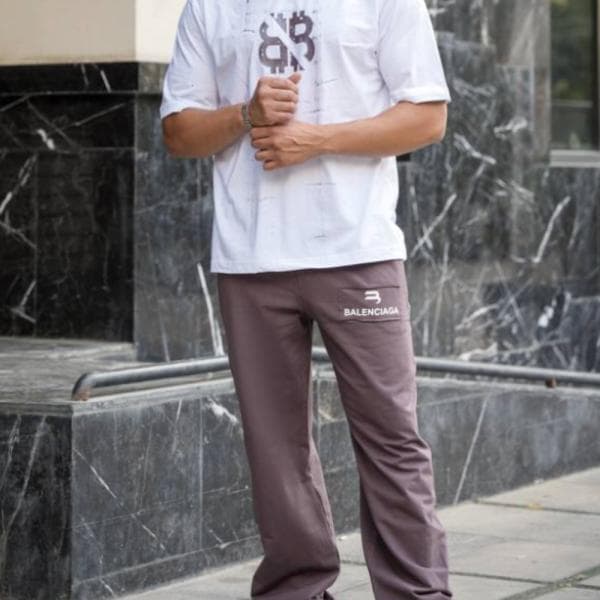 ست اسلش و تیشرت مردانه طرح بالنسیاگا - تصویر 5