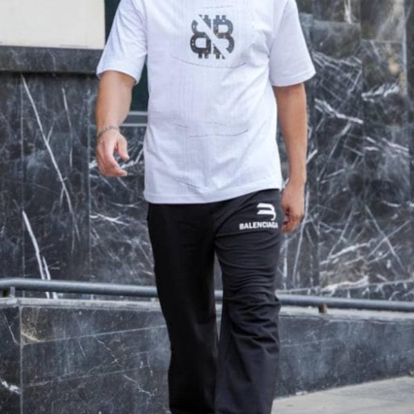 ست اسلش و تیشرت مردانه طرح بالنسیاگا - تصویر 7