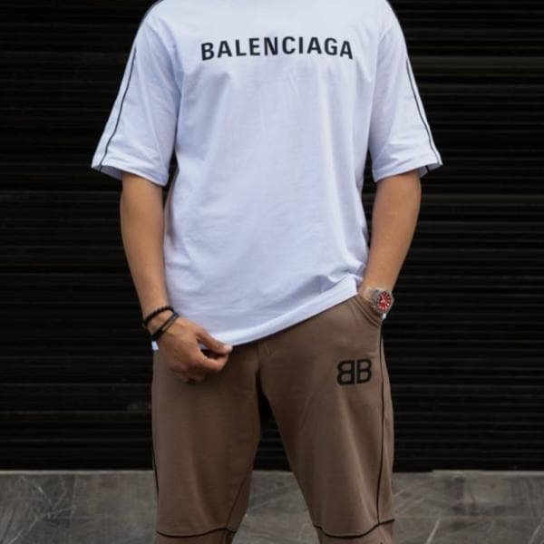 ست تیشرت و شلوارک مردانه طرح بالنسیاگا - تصویر 2