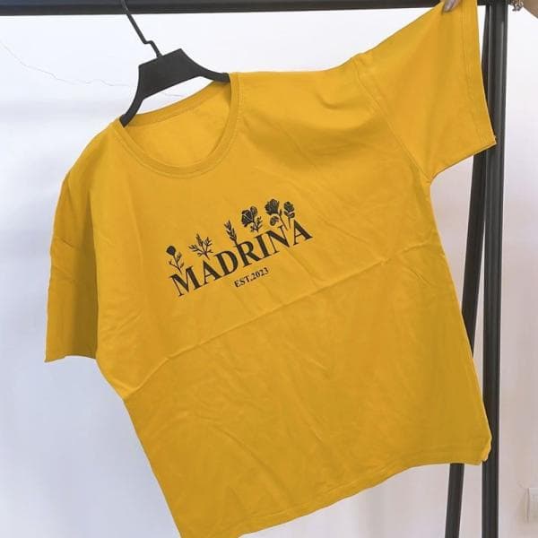 تیشرت نخپنبه سوپر باکسی عرض 60  madrina - تصویر 4