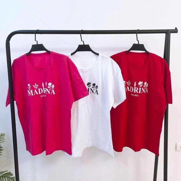 تیشرت نخپنبه سوپر باکسی عرض 60  madrina - تصویر 1