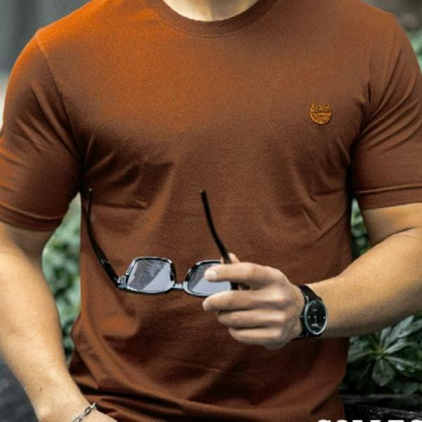 تیشرت پنبه 28 پوشان نخ کریستال اعلاء ساده طرح هندوانه - تصویر 2