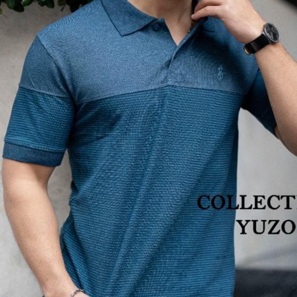 تیشرت پنبه ویژه رینگِر اعلاء دو تیکه یقه دار - تصویر 2