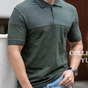 تیشرت پنبه ویژه رینگِر اعلاء دو تیکه یقه دار