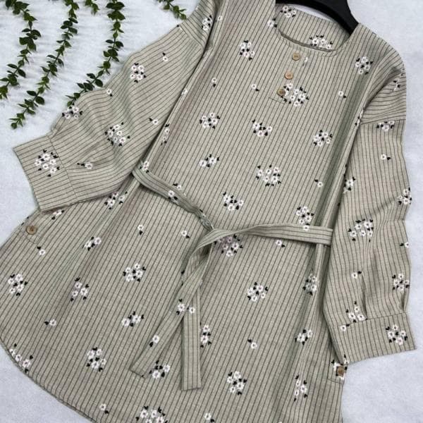 تونیک بغل نقاب لینن - تصویر 1