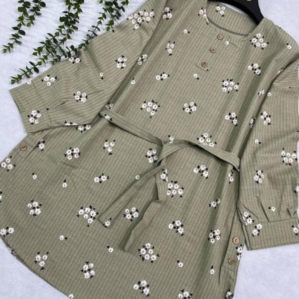 تونیک بغل نقاب لینن - تصویر 2