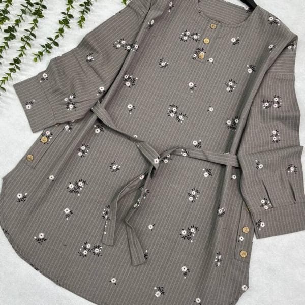 تونیک بغل نقاب لینن - تصویر 1