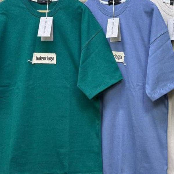 تیشرت استین ۳ربع ماکان کنف دوزی فقط چاپ بالنسیاگا - تصویر 1