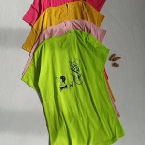 تیشرت پنبه جلو چاپ فانتزی کد 5372.3