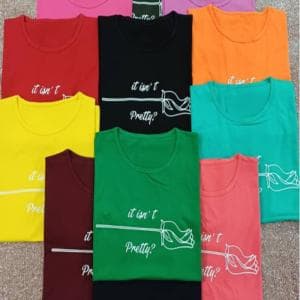 تیشرت پنبه جلو چاپ فانتزی کد 5372.3