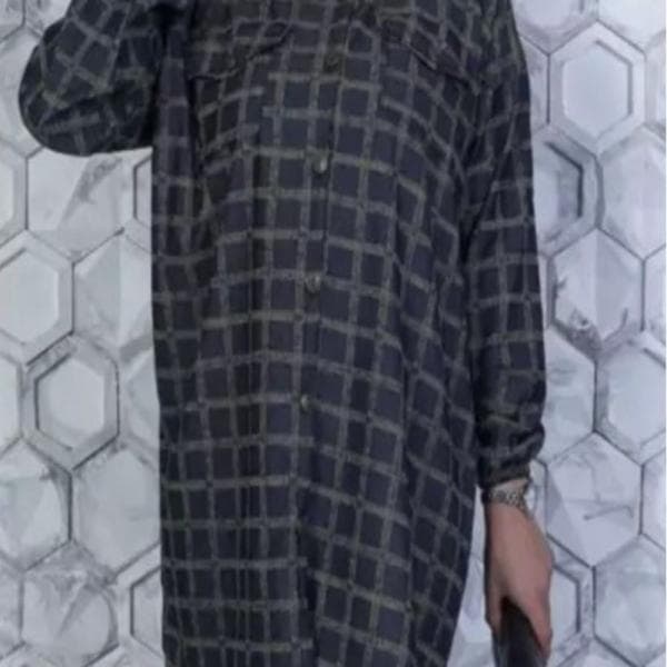 مانتو قواره دار کمینو تنسل چاپی کد ۶۵۵۱ - تصویر 1