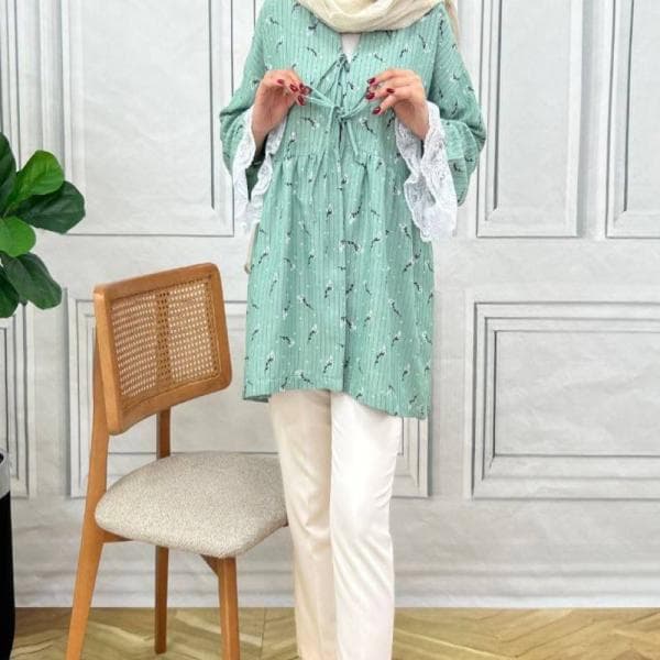 مانتو مدل ماهگل کد 490 - تصویر 2