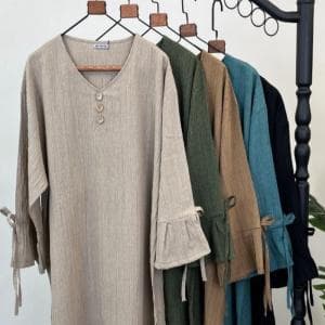 شومیز دکمه دار آستین کلوش