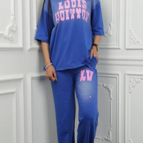 ست تی شرت باکسی و شلوار گلکسی - تصویر 1