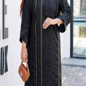 مانتو بلند آستین نواری