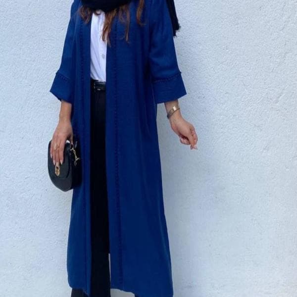 مانتو عبایی  نوار دوزی ترند - تصویر 1