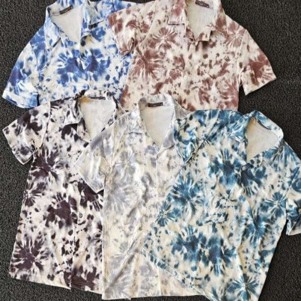 پیراهن مراکشی یقه انگلیسی طرح دار - تصویر 1