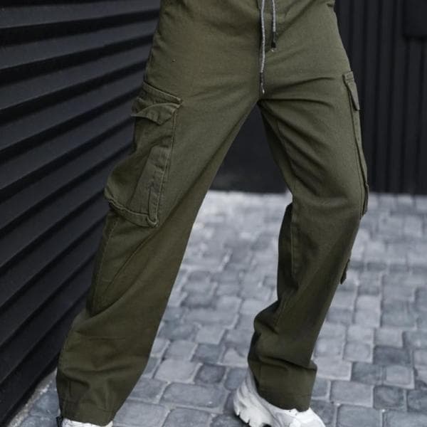 شلوار بگ 6 جیب کتان کجراه - تصویر 1