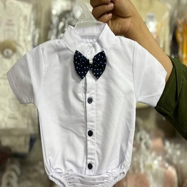 زیردکمه مجلسی پسرانه آستین کوتاه